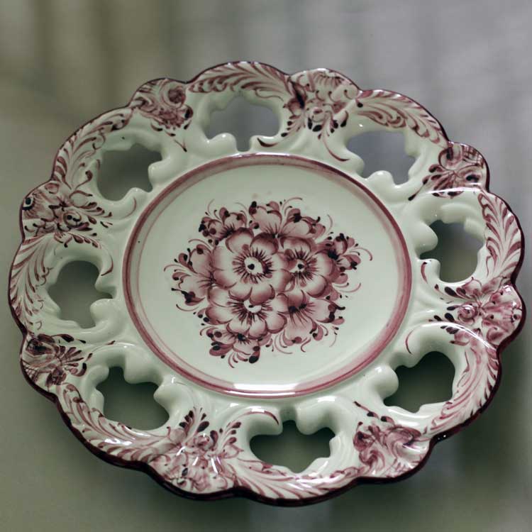 Azulejo Floral Wall Plate -Pink- (26cm)