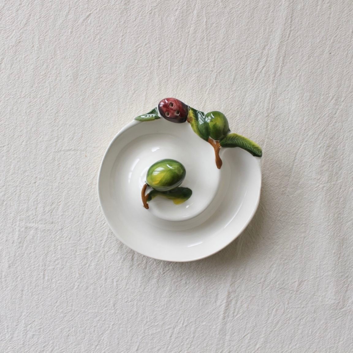 Olive Spiral Plate (12cm)