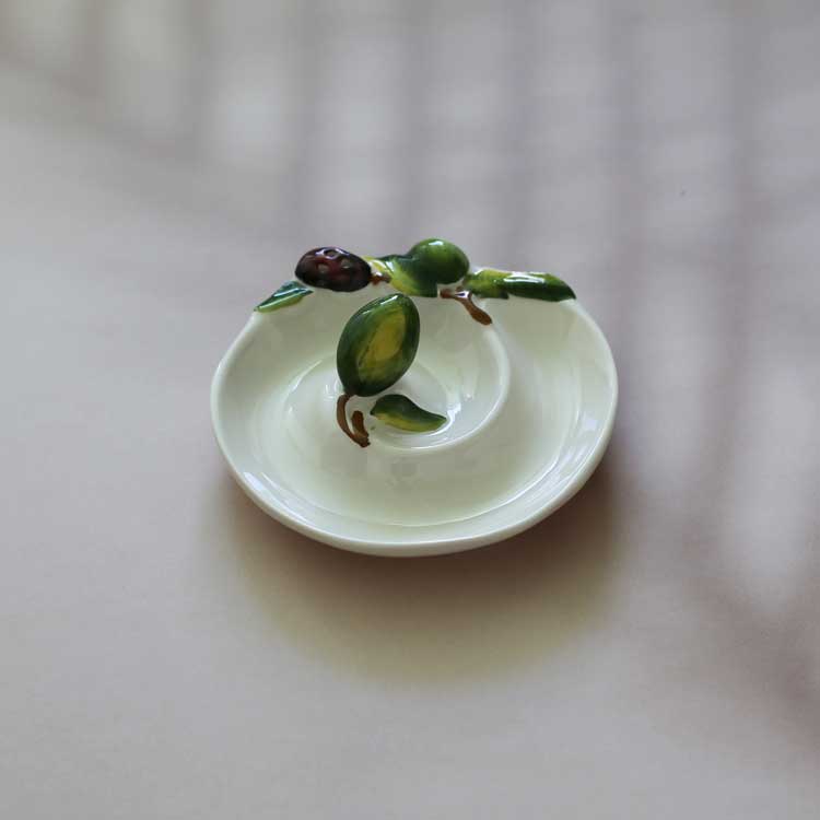 Olive Spiral Plate (12cm)