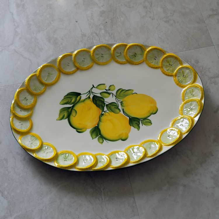 Lemon Oval Plate (47cm)