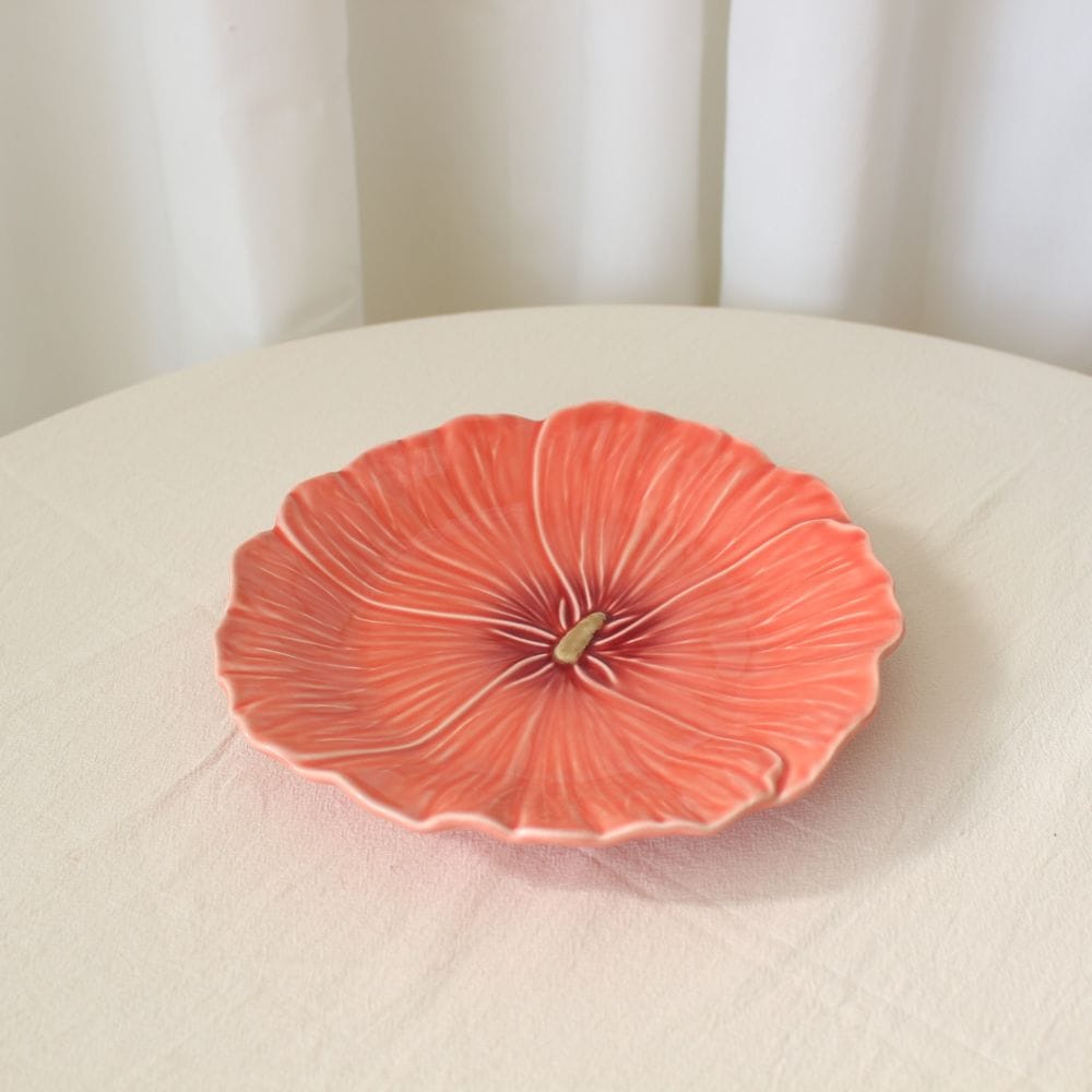 Maria Flor Plate -Hollyhock-