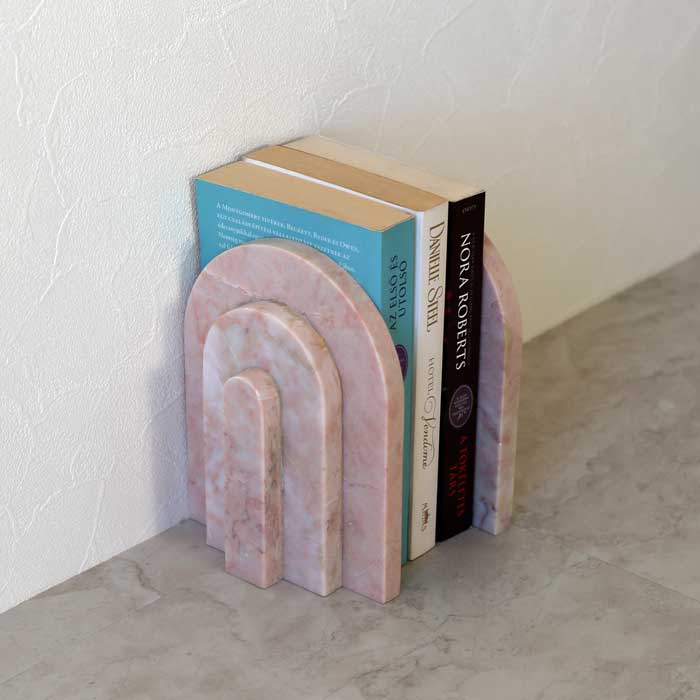 Pink Marble Book End