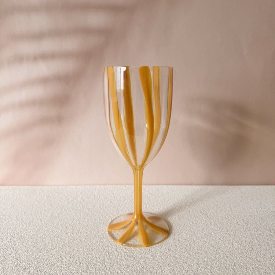Cabana Acrylic Wine Glass -Honey-