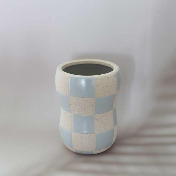 Checkers Ceramic Vase (small)
