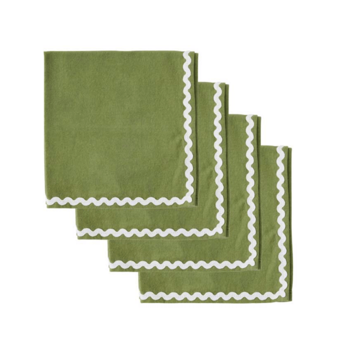 -4sets- Orla Cotton Napkin (Olive)