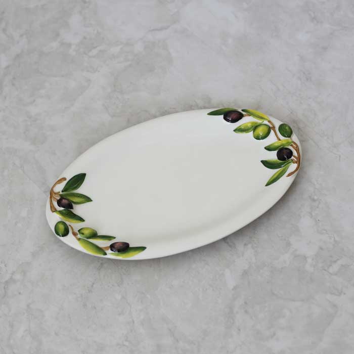 Olive Oval Plate (32cm)