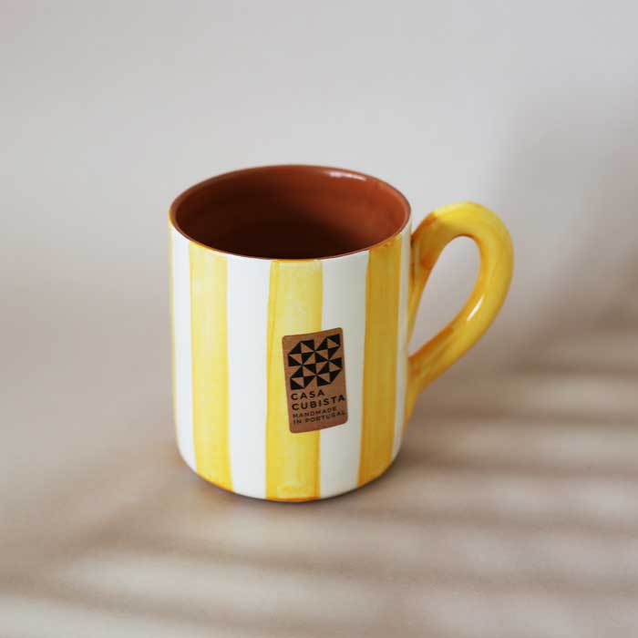 Vertical Stripe Mug -Tangerine- (450ml)