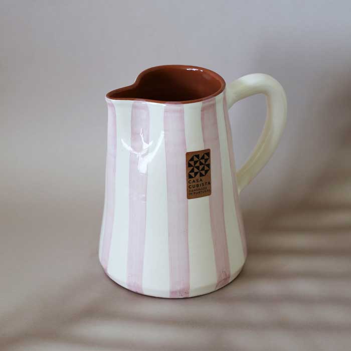 Bold Stripe Large Jug -Mauve- (1.0l)