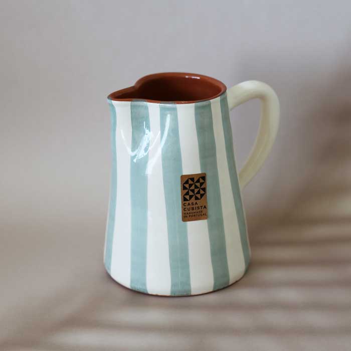 Bold Stripe Large Jug -Sage- (1.0l)