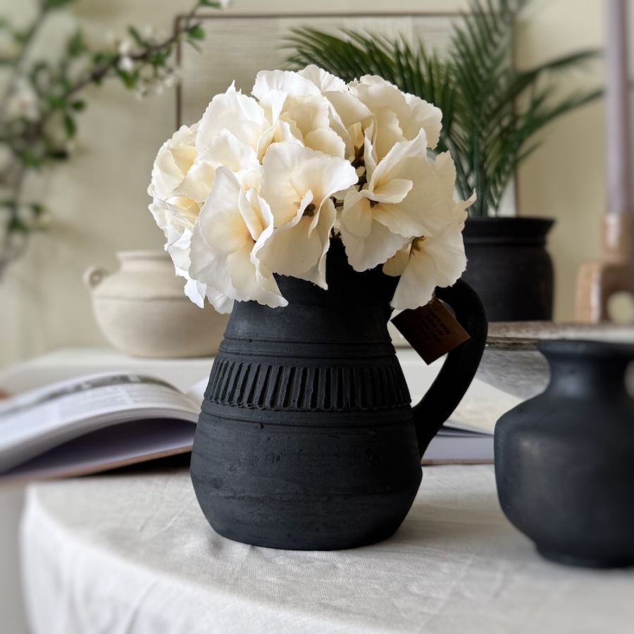 Terracotta Black Vase