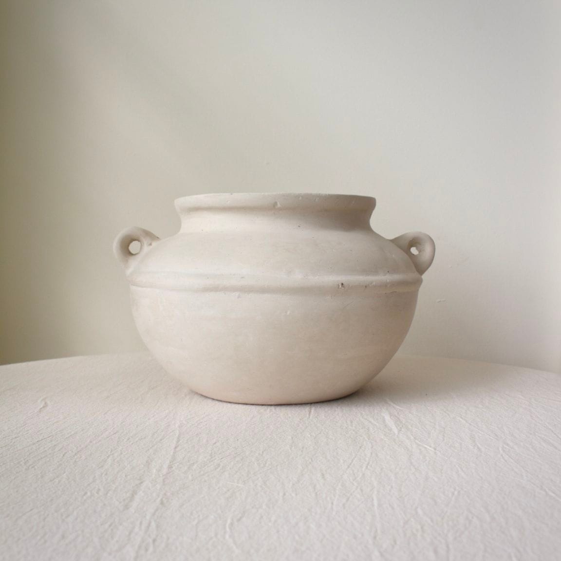 Handmade paper mache pot