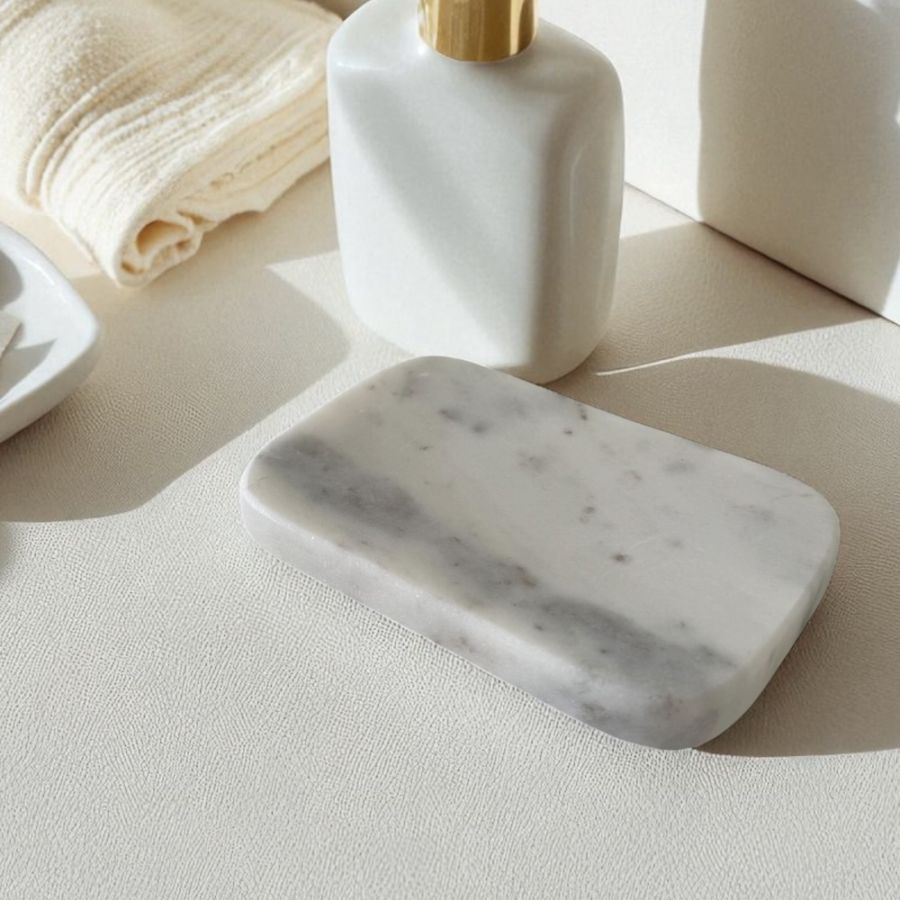 Marble soap dish