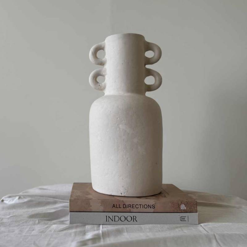 Handmade paper mache vase