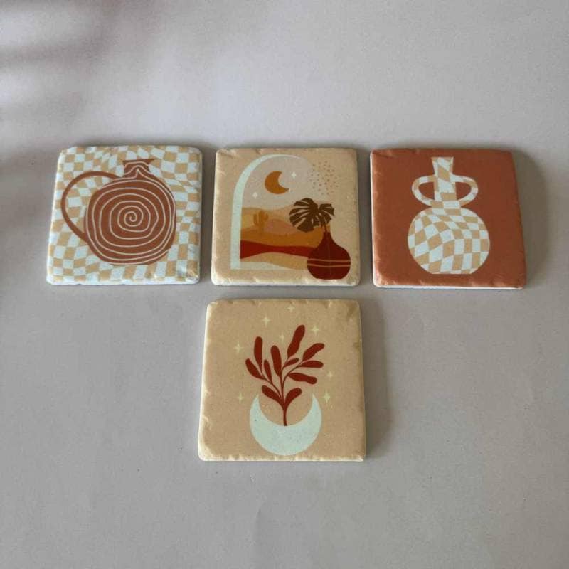 Set of 4 Resin Coaster (type:Art Modern)