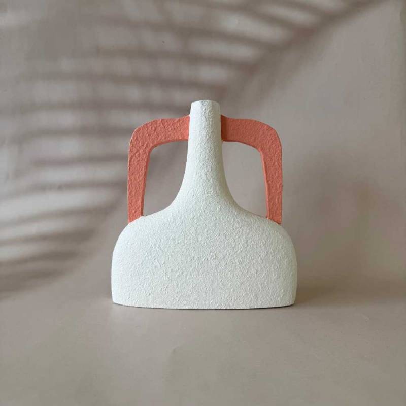 Decorative Wood Vase with 2 Constrasting 