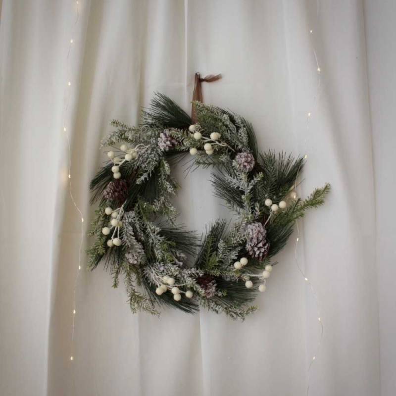 Pinecone Wreath Plas 45cm