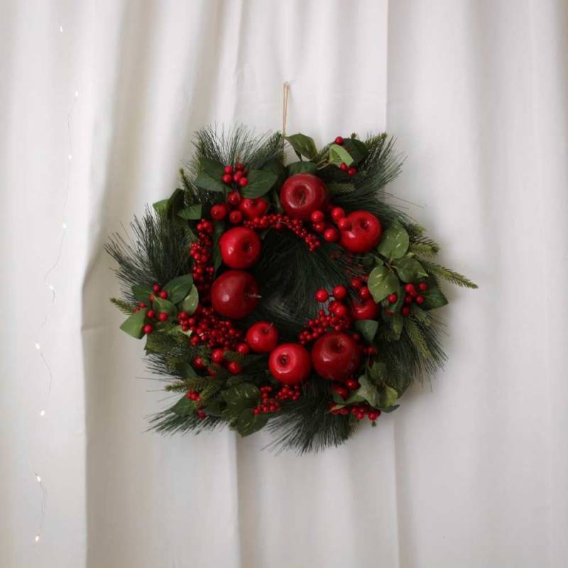 Apple and Berry Decorative Wreath 55cm