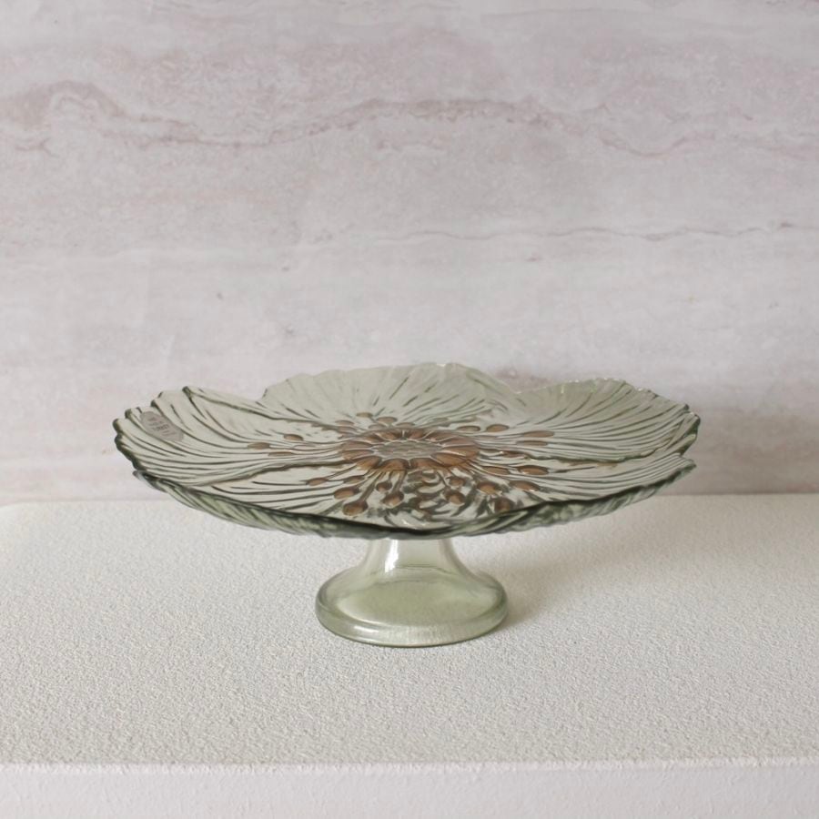 Abigail Glass Footed Cake Plate