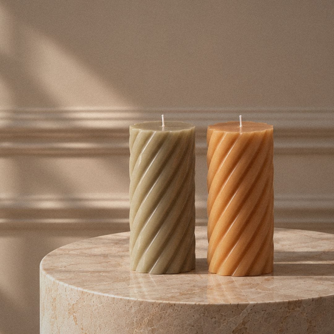 Twist Pillar Candle Tall