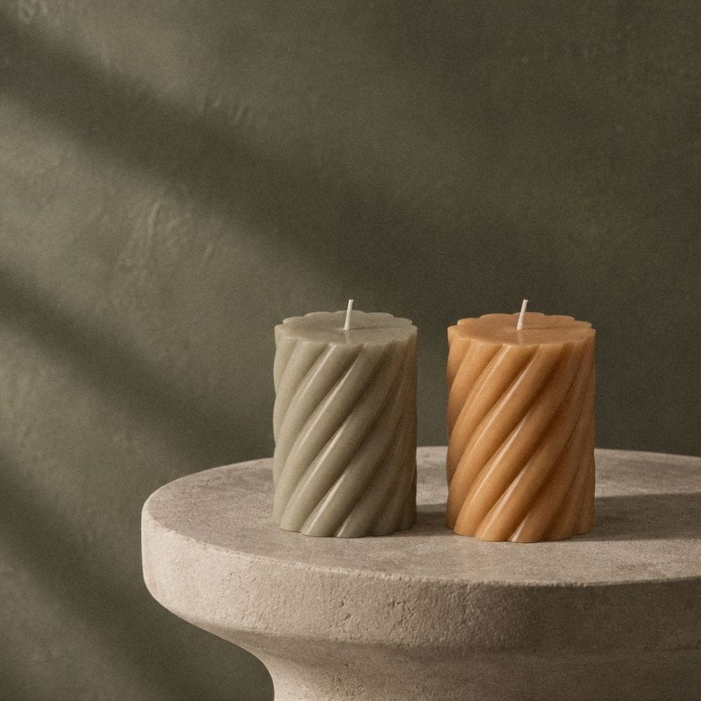 Twist Pillar Candle Small