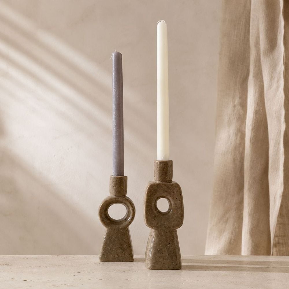 Stoneware Candle Holder