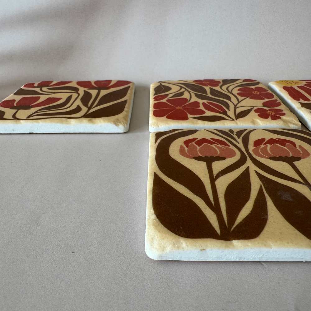 オーストラリア直輸入 レジンコースター｜ アートのように美しい 北欧