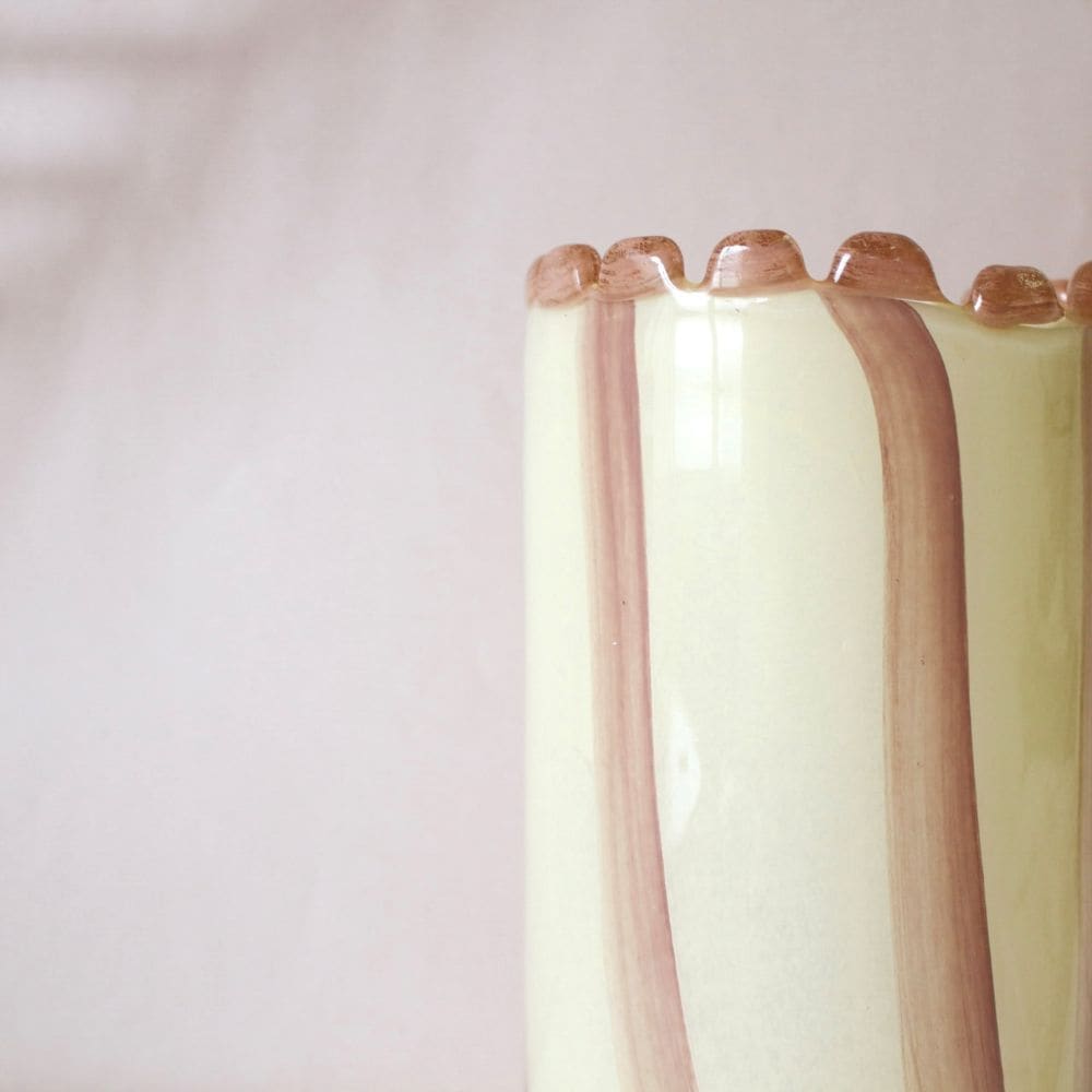 Pettine Stripe Glass Vase