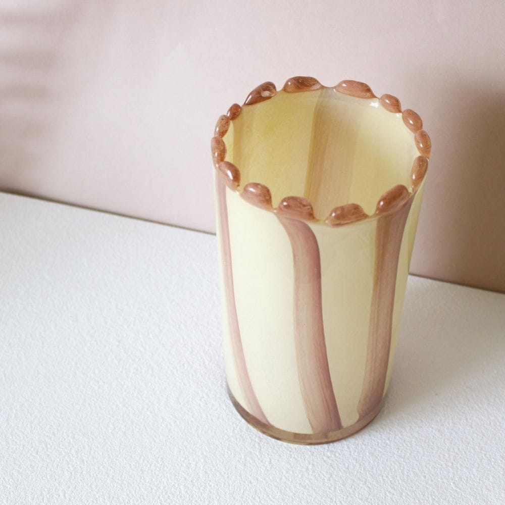 Pettine Stripe Glass Vase