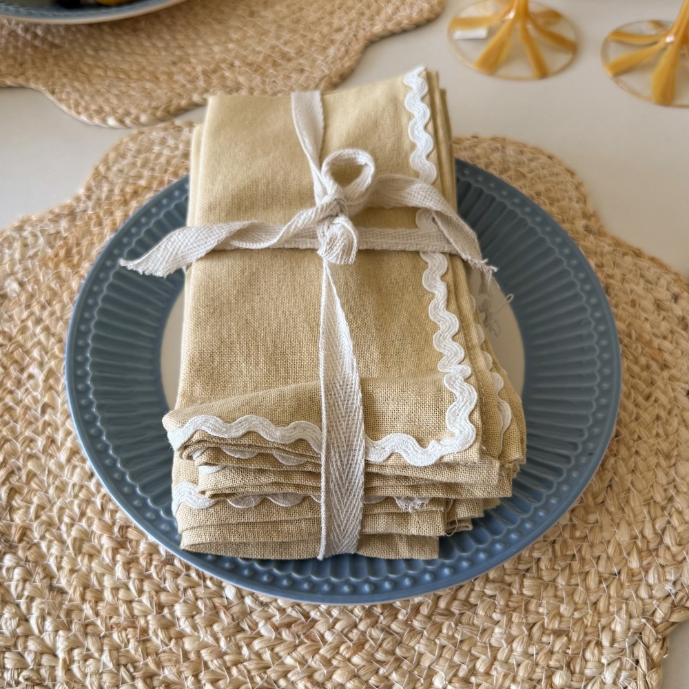 4sets Orla Cotton Napkin (Butter)