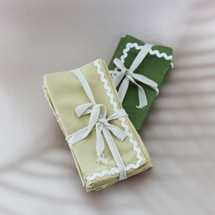 4sets Orla Cotton Napkin (Butter)