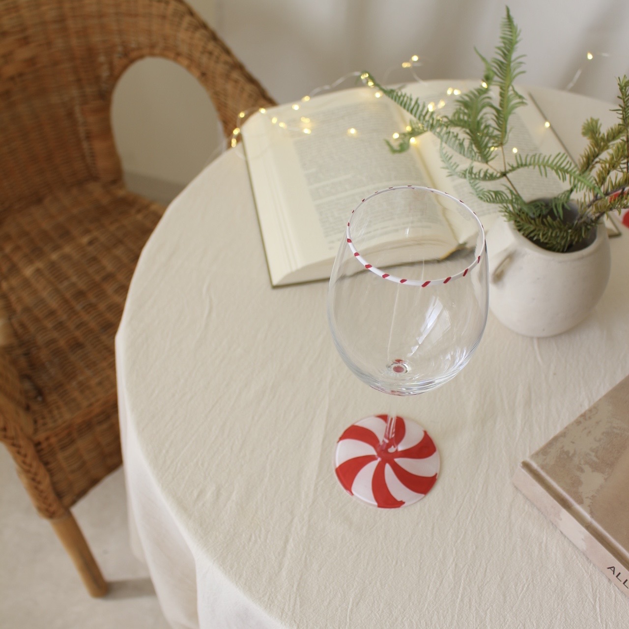 Wine Glass Candy Cane 2set