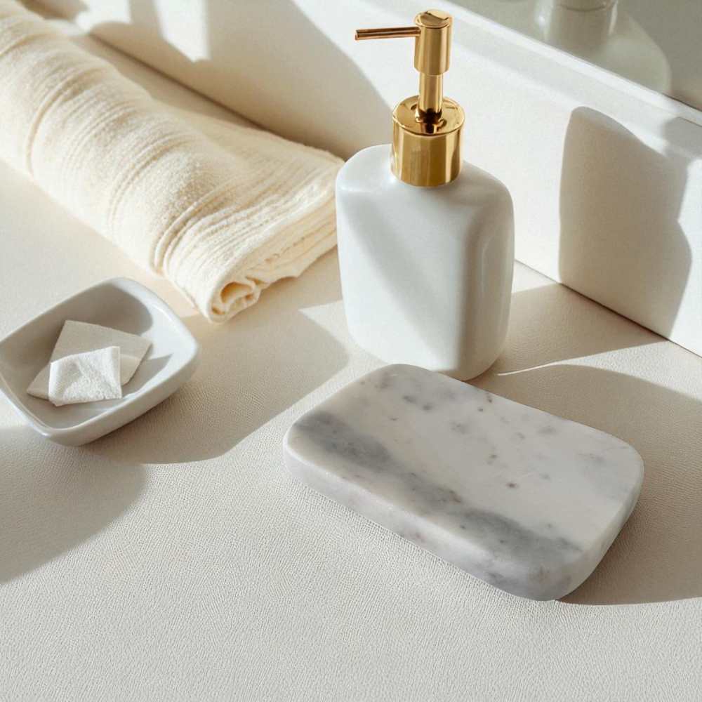 Marble soap dish