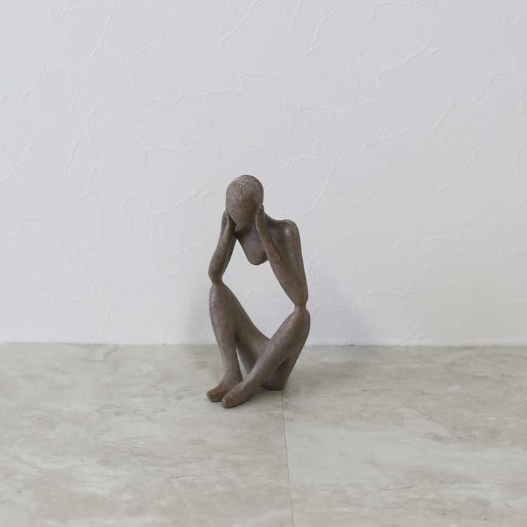 シンクマン オブジェ 考える人 置き物 ポリレジン製 彫刻風 アート