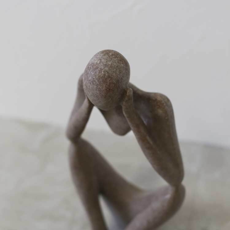 シンクマン オブジェ 考える人 置き物 ポリレジン製 彫刻風 アート