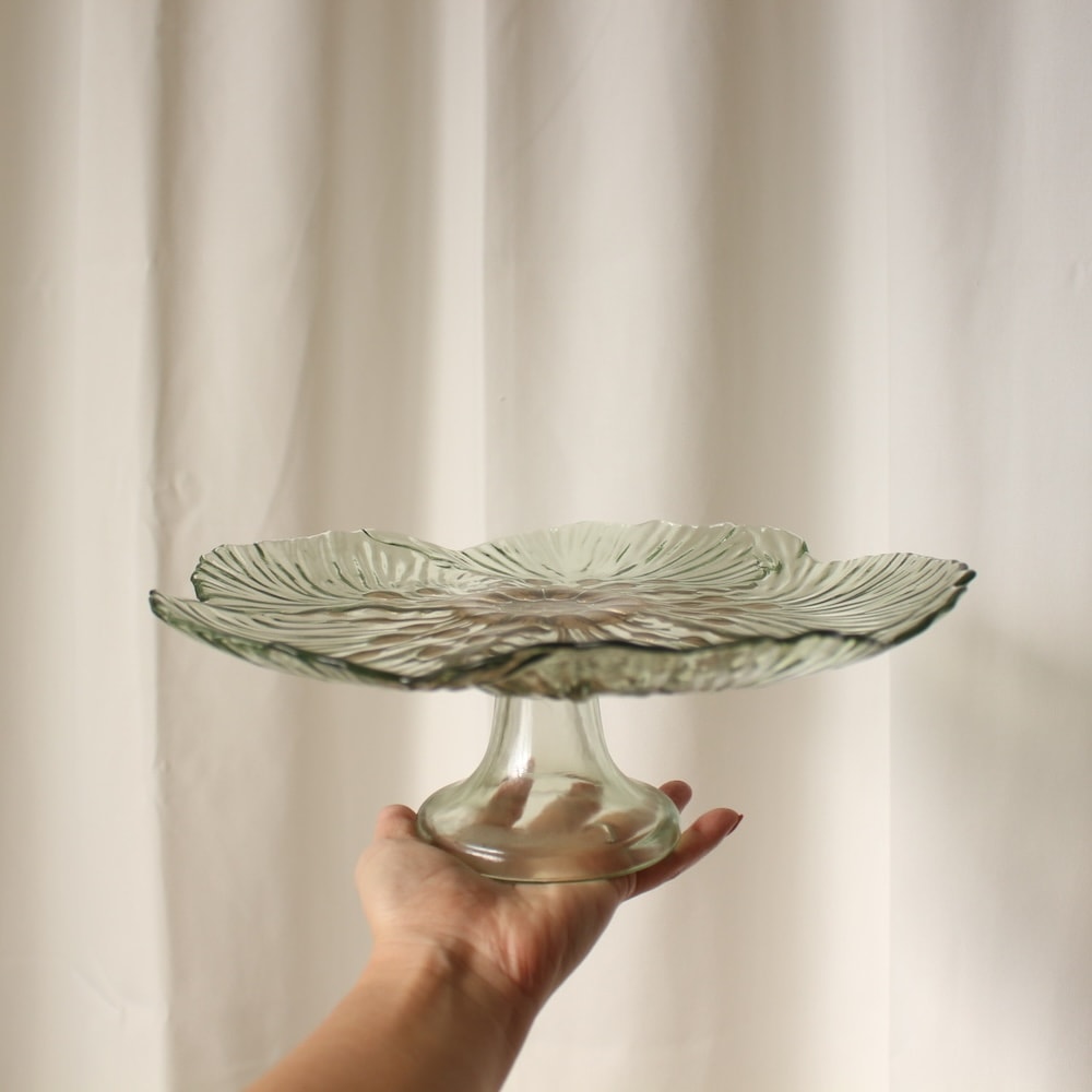 Abigail Glass Footed Cake Plate