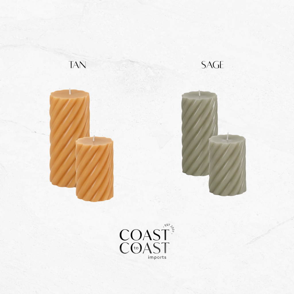 Twist Pillar Candle Tall