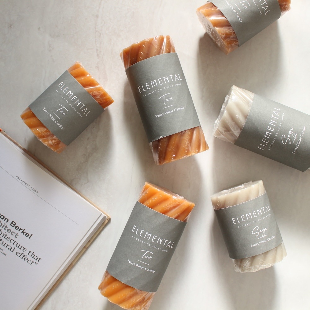 Twist Pillar Candle Tall