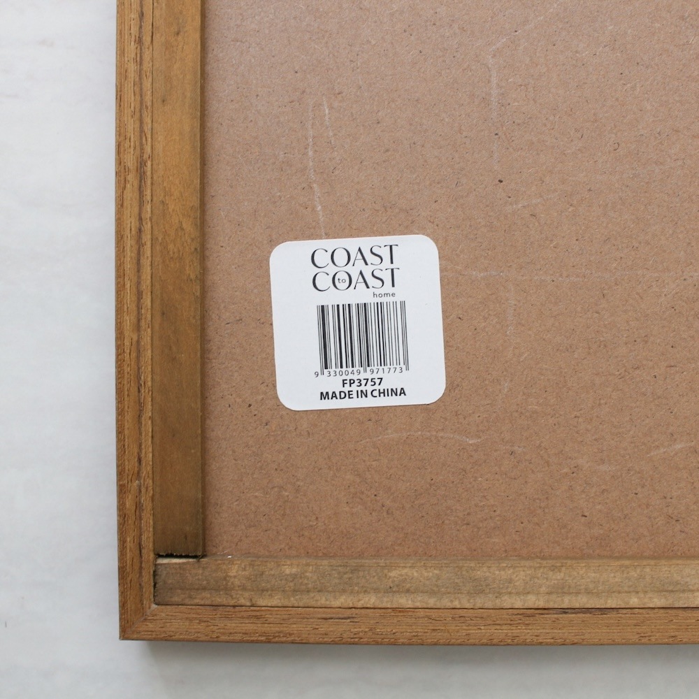 Citron Frame Glass Print