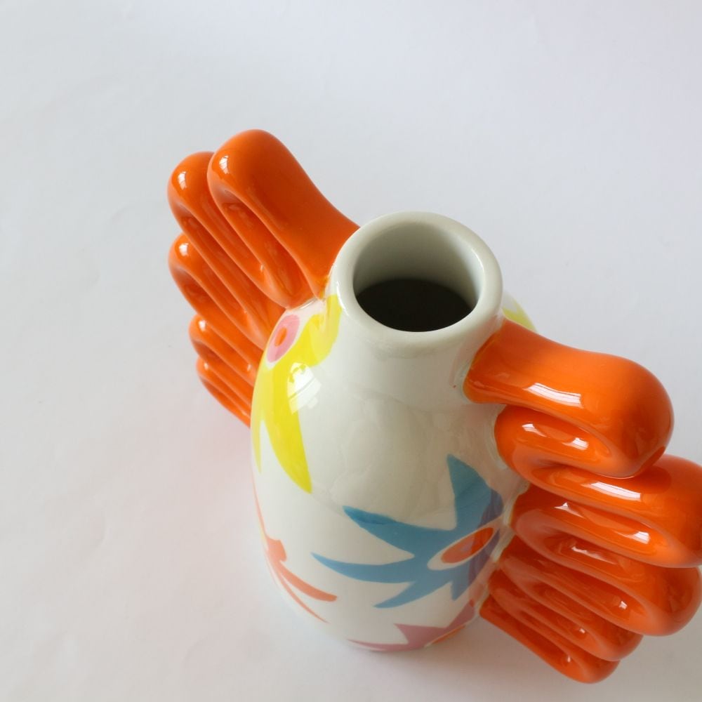 QUE RICOの太陽モチーフ花瓶｜ケリコ ベルギー フラワーベース