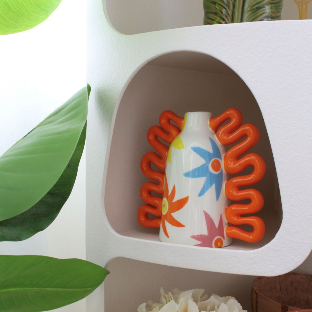 QUE RICOの太陽モチーフ花瓶｜ケリコ ベルギー フラワーベース