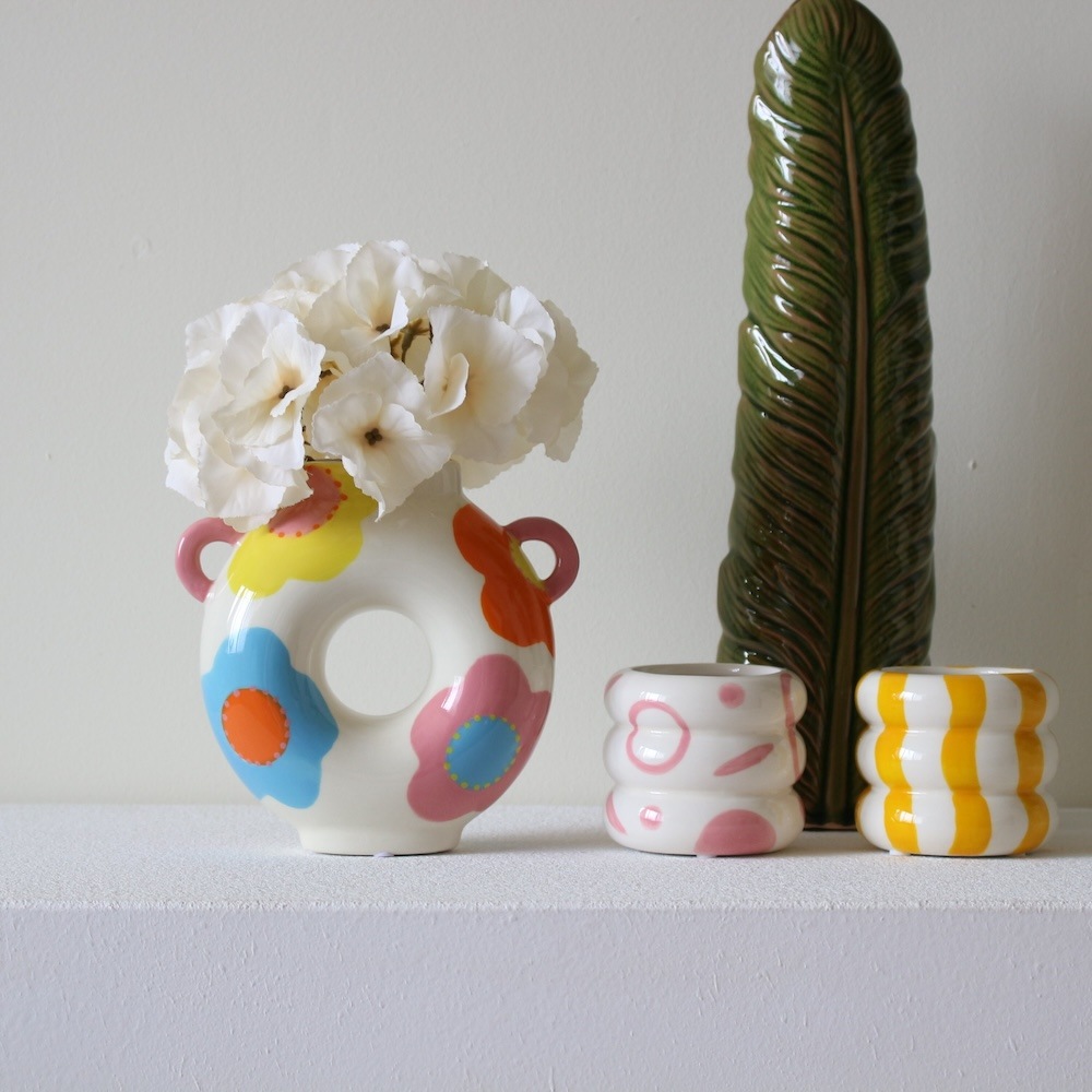 QUE RICOのドーナツ型花瓶｜ケリコ ベルギー フラワーベース