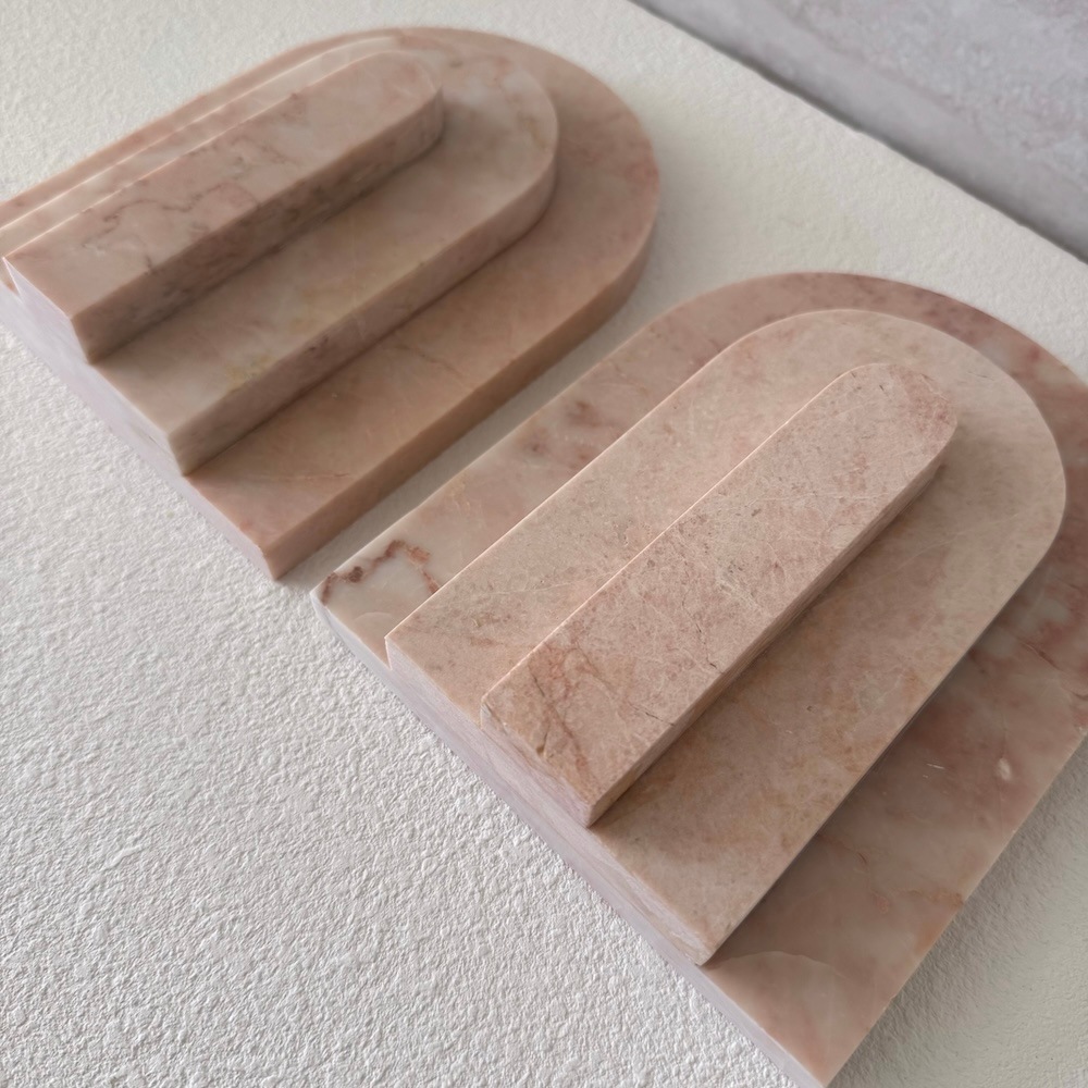 Pink Marble Book End