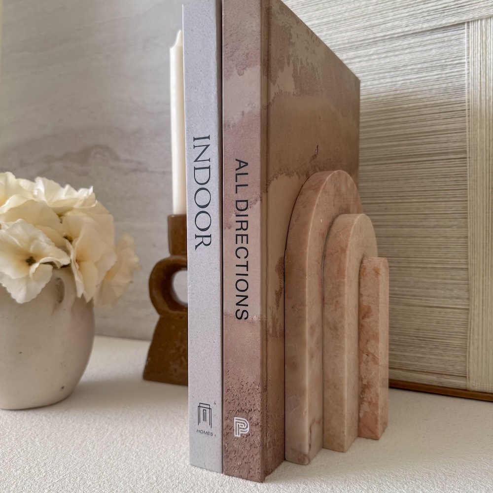 Pink Marble Book End
