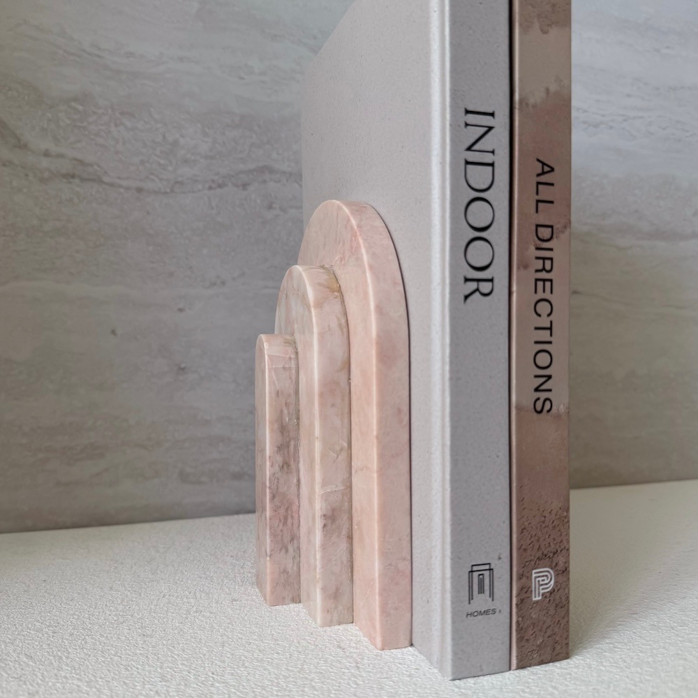 Pink Marble Book End
