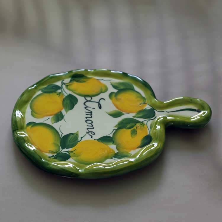 タリエーレ プレート レモン柄 イタリア製 陶器製 ハンドペイント 夏の