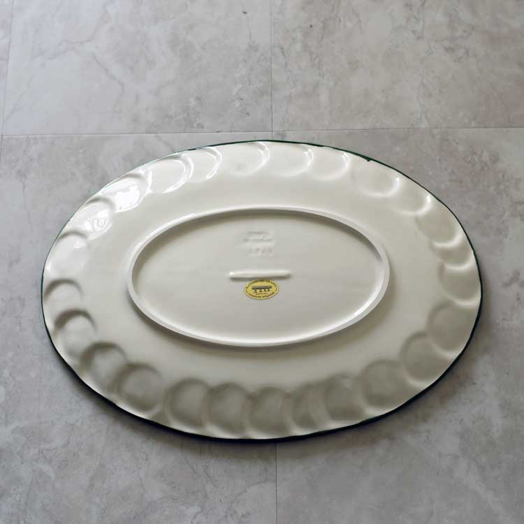 レモン柄 食器 オーバルディッシュ 楕円皿 大皿 プレート 陶器製