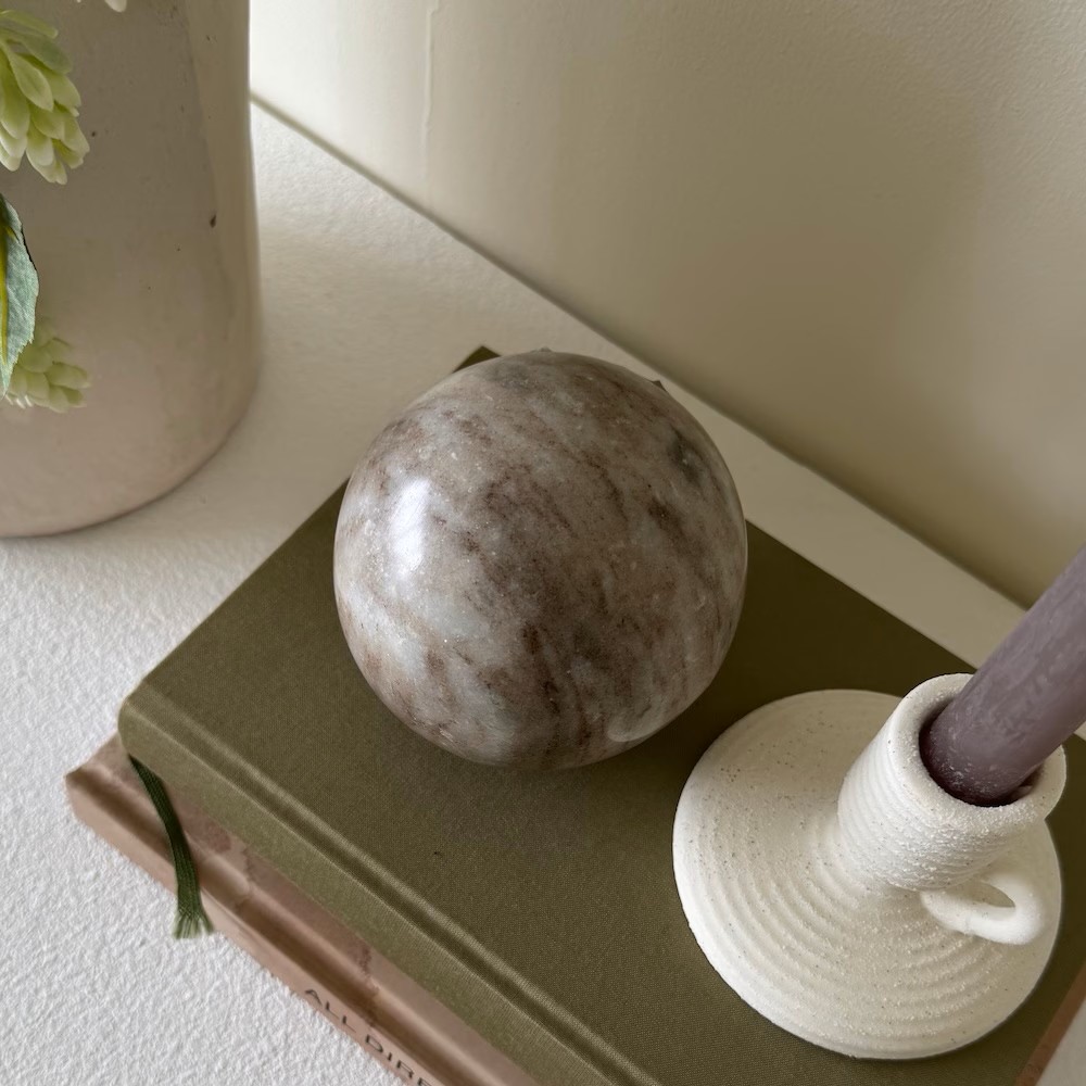 大理石 オブジェ 球体 ボール 天然石 一点もの 丸型 インテリア アート