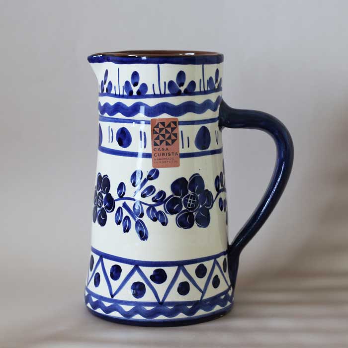 ジャグ ピッチャー 水差し 花瓶 陶器 食器 手描き ハンドペイント 花柄