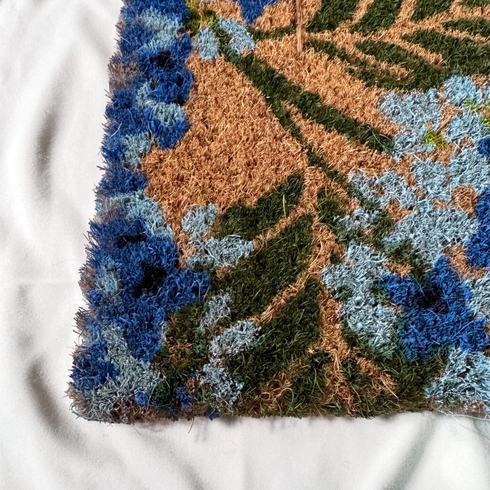 Hydrangea PVC Back Coir Mat Blue / 2026 SS