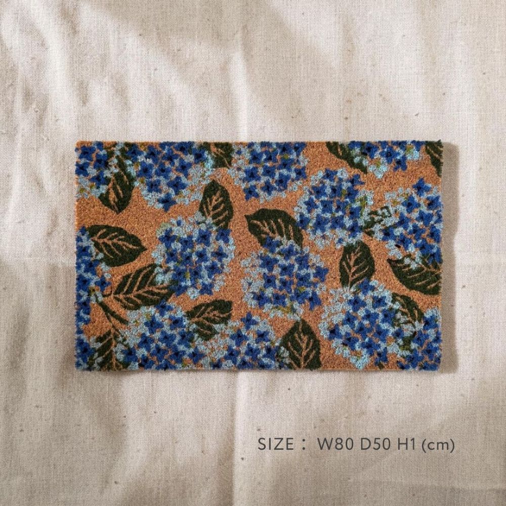 Hydrangea PVC Back Coir Mat Blue / 2026 SS